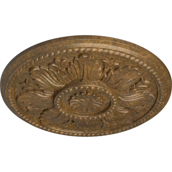 Edinburgh Ceiling Medallion (Fits Canopies Up To 5 1/4), Hnd-Painted Rubbed Bronze, 18OD X 1 3/4P